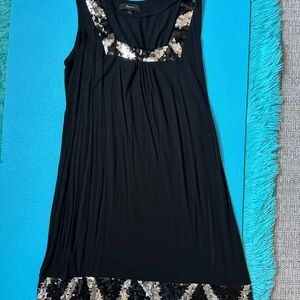 Express Black Sequin Embellished Dress